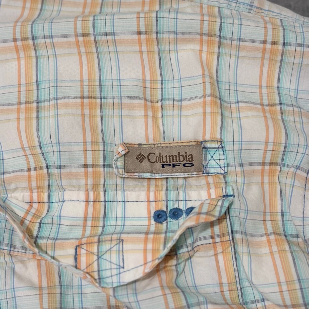 Columbia PFG Super Bonehead Mens XL Plaid Short Sleeve Fishing Shirt FM7272 - Picture 3 of 10